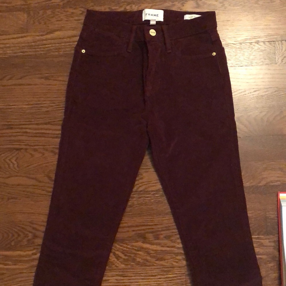 Frame Maroon Corduroy Pants